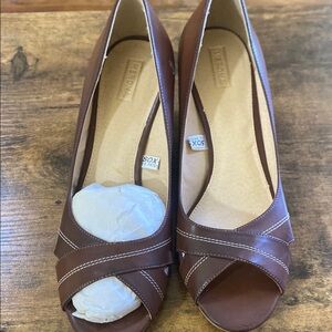 Merona Brown Peep Toe Heels